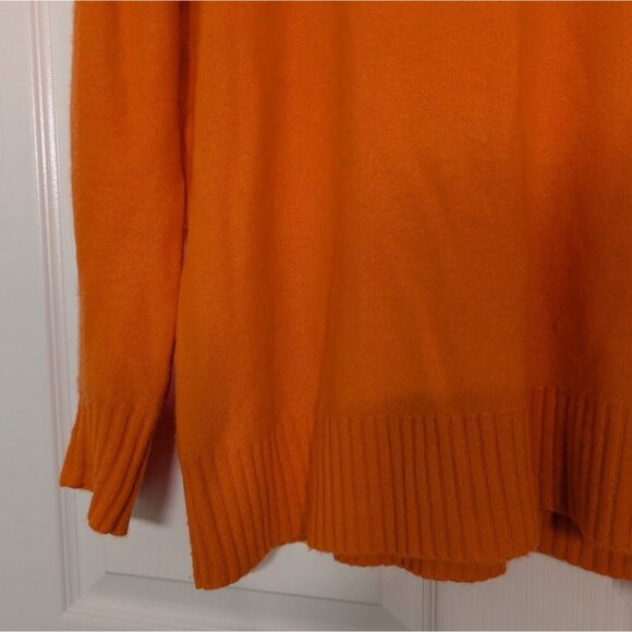 Pilcro 100% Cashmere Sweater Womens Size Small Orange Mock Neck Anthropologie - Picture 3 of 10